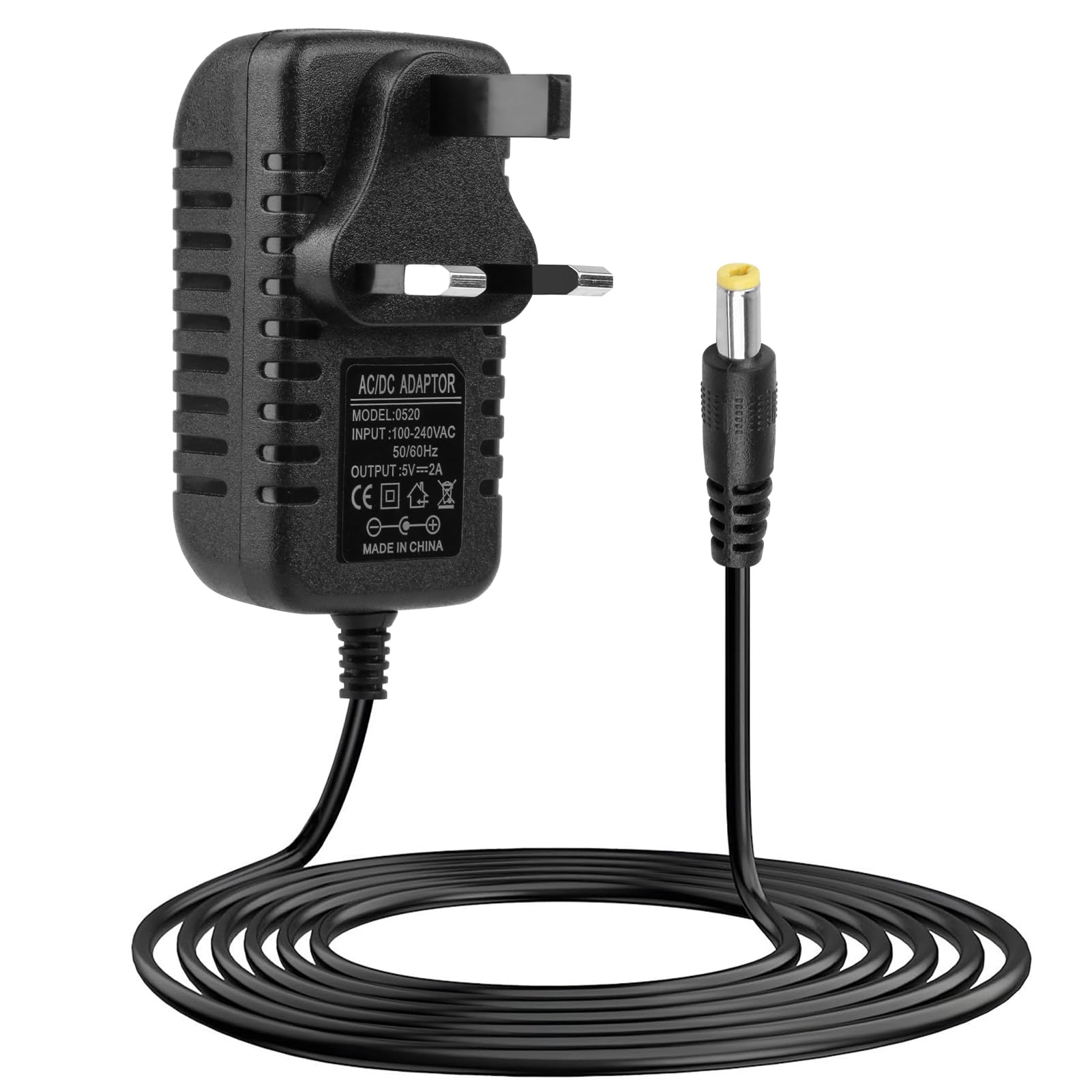 5V 2A Power Adapter, 10W AC 100-240V 50 60Hz to DC 5V 2A Power Supply Wall Plug Charger for LED Strip CCTV Router Speakers Lights Box Audio Video Universal Switching Adaptor with 5.5x2.1mm