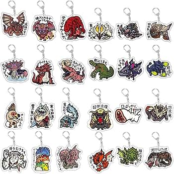 モンスターハンター　キーホルダー　ステッカー　グッズ　下敷き　フィギュア　色々 Amazon.co.jp: [NovaCult] モンハン キーホルダー 6枚入り 多種