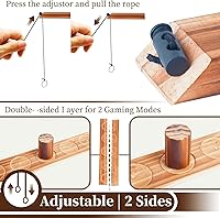 Vista 5 de Juego de lanzamiento de anillos, juego de lanzamiento de anillos con tiro, juego de lanzamiento de gancho y anillo para adultos y niños, divertido