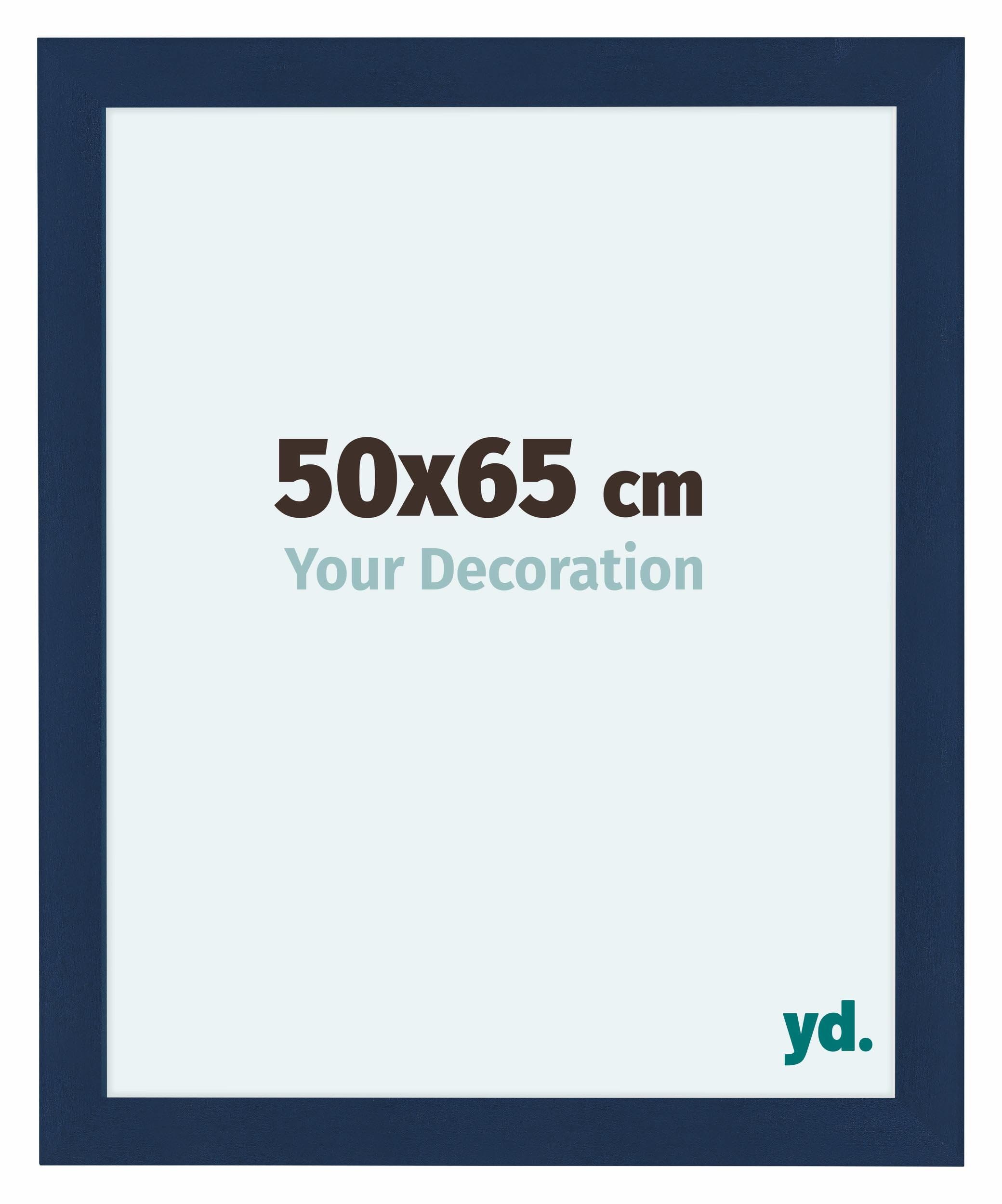 Your Decoration - Picture Frame 50x65 cm - Dark Blue Swept - Decorative Wall Frame in MDF with Antireflection - Frame 50x65 - Como