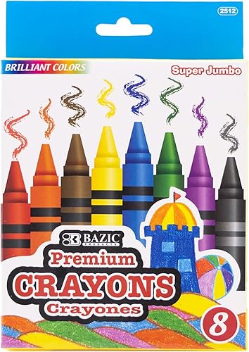 Miniatura 8 de BAZIC - Crayones súper jumbo de doble cara, 12 colores, crayones de dibujo no tóxicos, regalo para estudiantes, paquete de 72