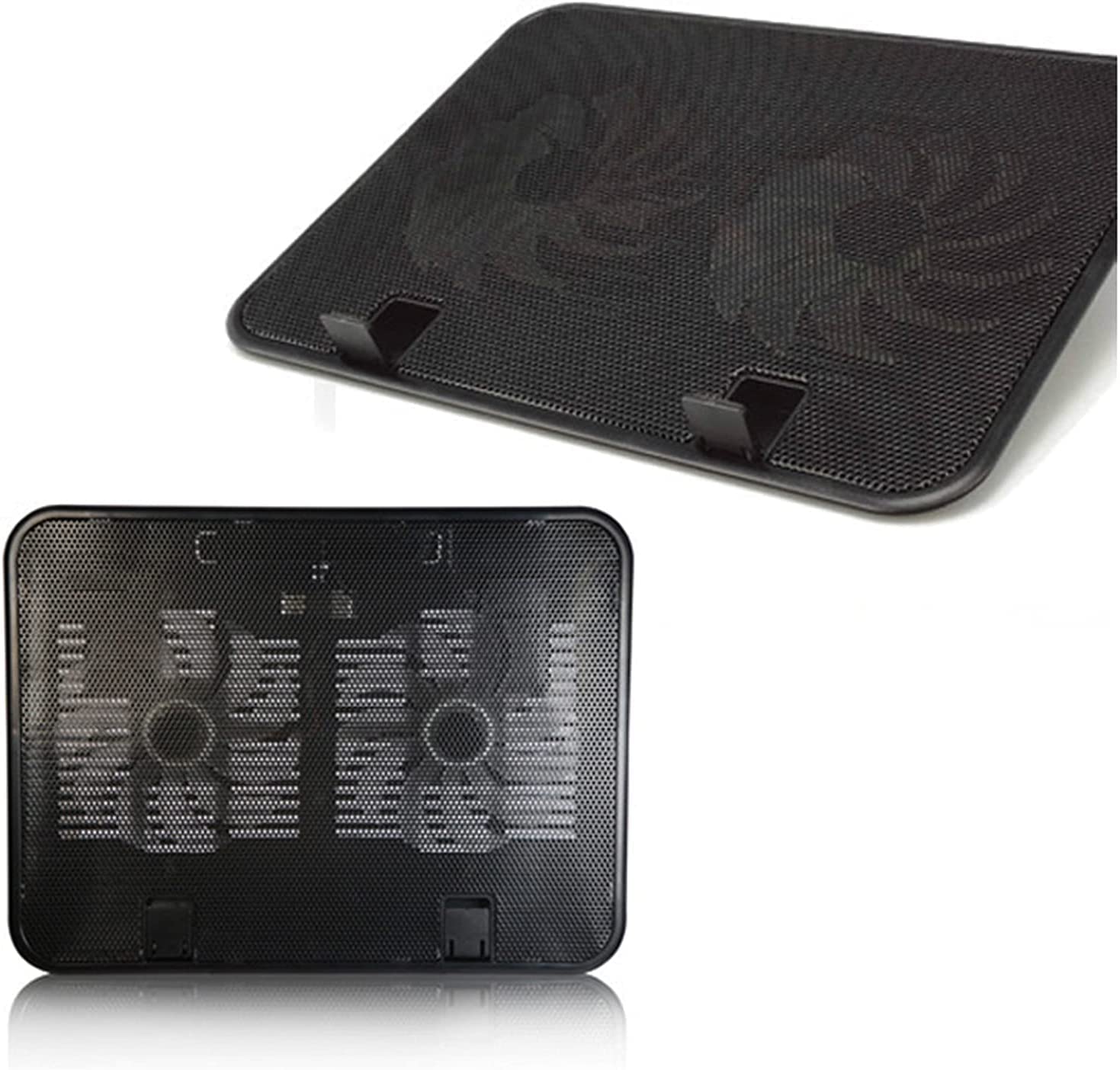 Chłodnica PC przenośna antypoślizgowa podkładka chłodząca USB podkładka chłodząca Heatsink podstawa 2 wentylator do notebooka chłodząca podkładka chłodząca komputer podstawa do laptopa 14 cali