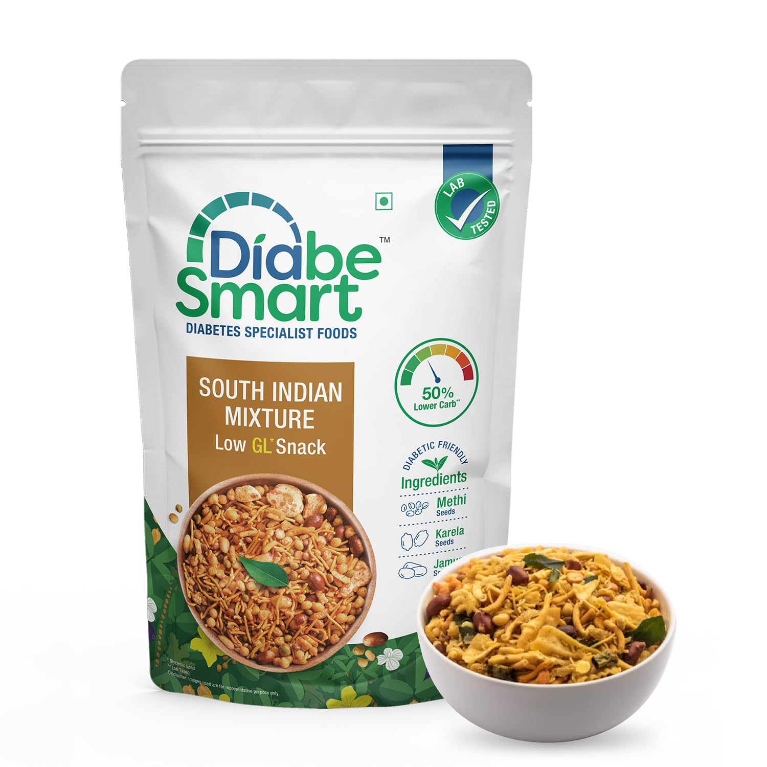 Buy DiabeSmart ic Snacks South Indian Mixture (180g) Tested for 70