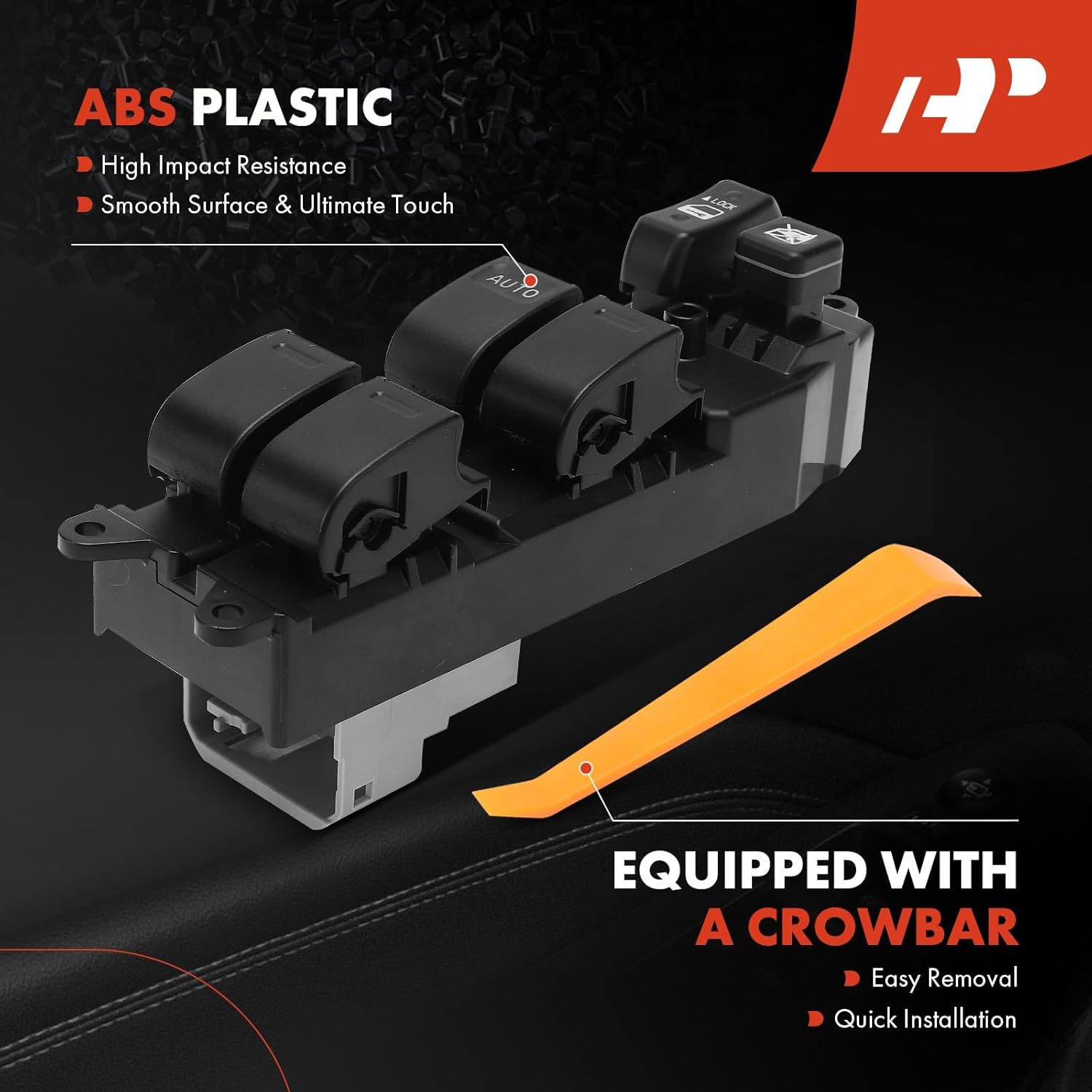 A-Premium Master Power Window Switch Compatible with Toyota Camry 2002-2006, Sienna 2004-2009 & Scion xA/xB 2004-2006, with 6 Button, Front Left Driver Side, Replace# 84820AE012