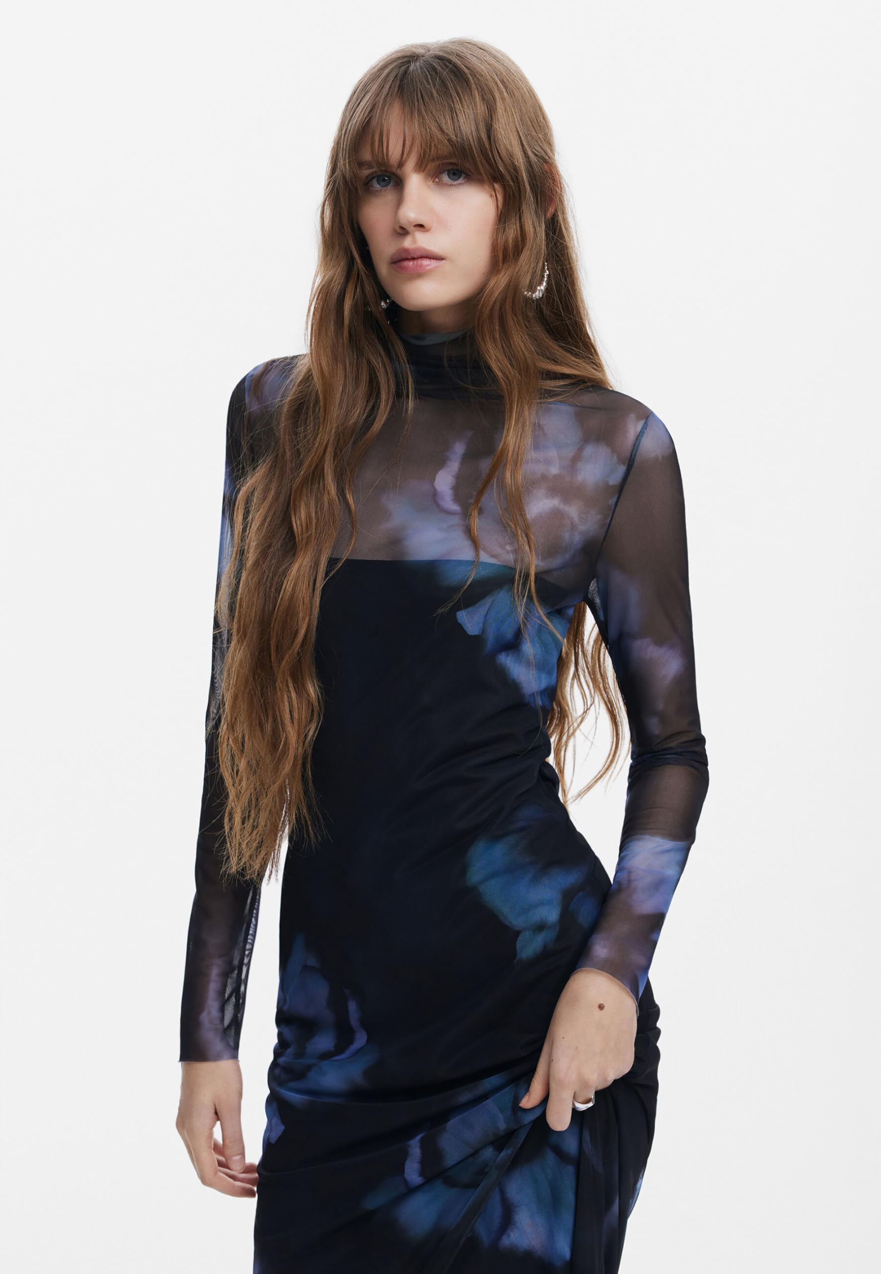 Desigual Abito da Donna A Maniche Lunghe NAN Donna (Pacco da 1)