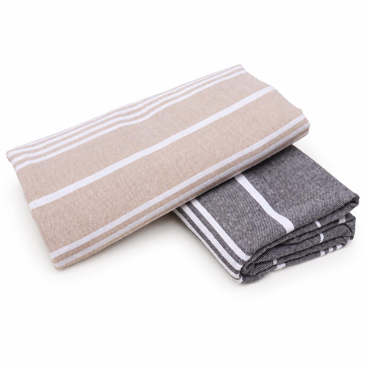 COMFORT WEAVE Cotton Bath Towels 250 GSM Multicolor (Beige, Dark Grey, Pack of 2)