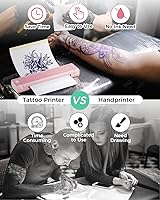 Vista 4 de Phomemo Impresoras portátiles inalámbricas para viajes, M08F impresora térmica Bluetooth compatible con papel tamaño carta de EE.UU. de 8.5"x11