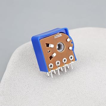 1 Pack Dual Gang Volume Potentiometer A250K 8 pin Shaft 6mm Compatible with Marantz