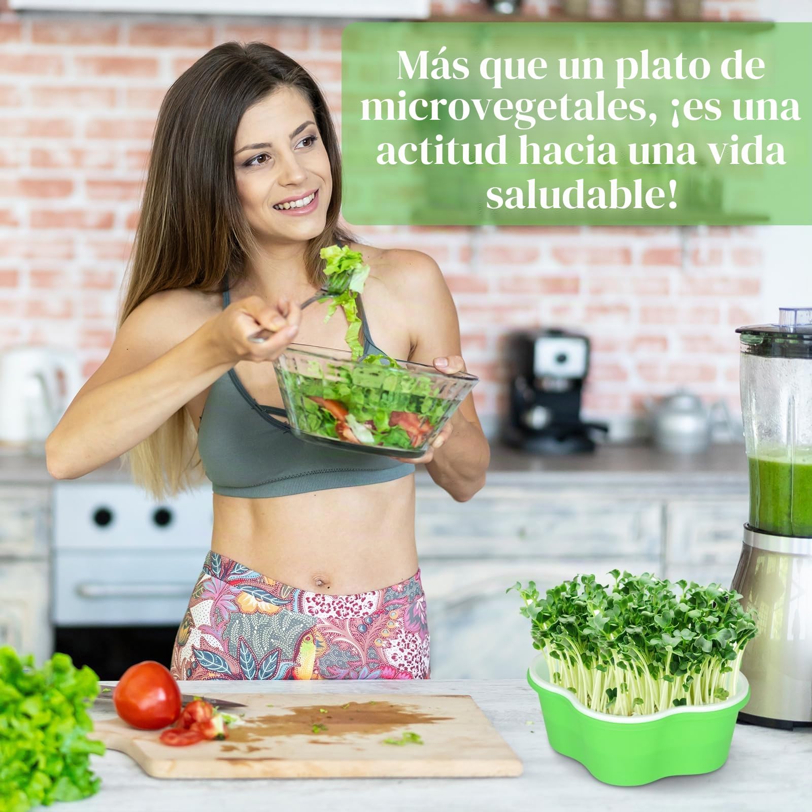 Juego de 4 bandejas para brotes, torre de brotes, bandeja de cultivo para semillas grandes, bandeja de germinación, verde, medio, casual, redondo, interior