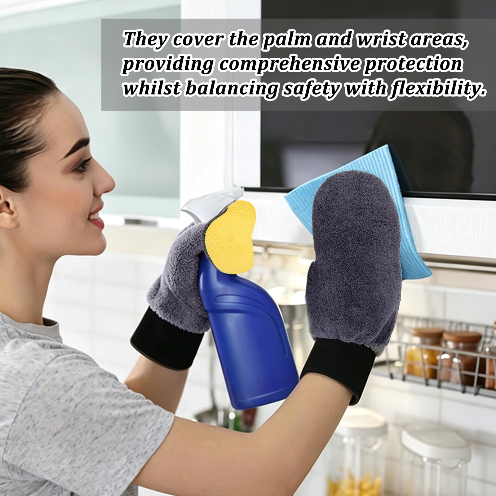 20 Pintura para Limpieza Guantes de Pintura de Microfibra Suave Guantes de Esponja de Microfibra Reutilizables de Polar Coral Guante de Lavado de Coche Aplicador de Tinte