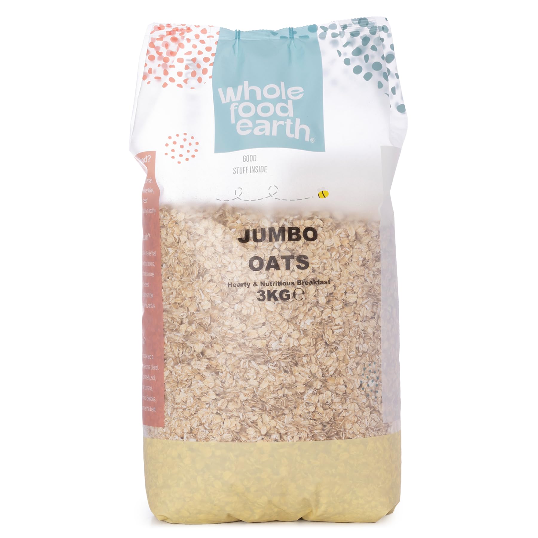 Jumbo Oats - 3kg - High Fiber - High Protein (Packing May Vary)