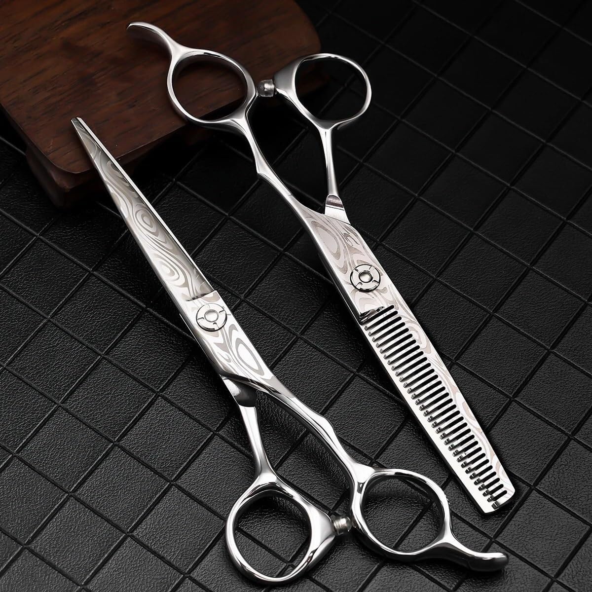 6 Inch Professional Hair Cutting Scissors - Sharp Stainless Steel Barber Shears for Precision and Thinning, Ergonomic Handle Design