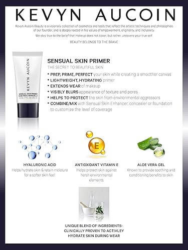 Miniatura 4 de Kevyn Aucoin Imprimación de piel sensual: ligera, duradera, cremosa, hidrata, suaviza, rellena poros y líneas finas Crea un lienzo suave para