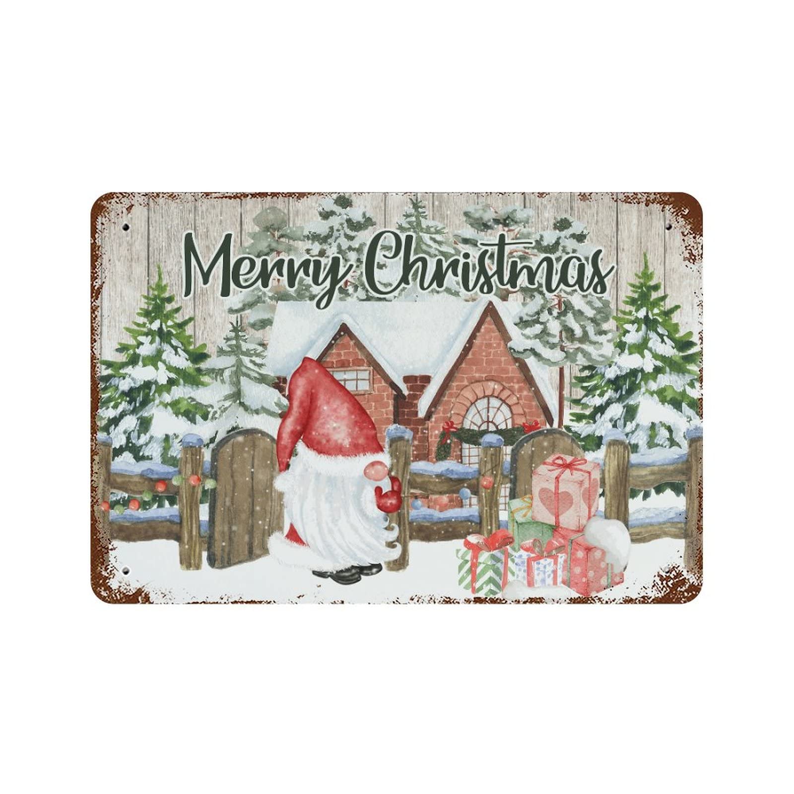 Panneau Merry Christmas Farm le cadeau déco de noël idéal
