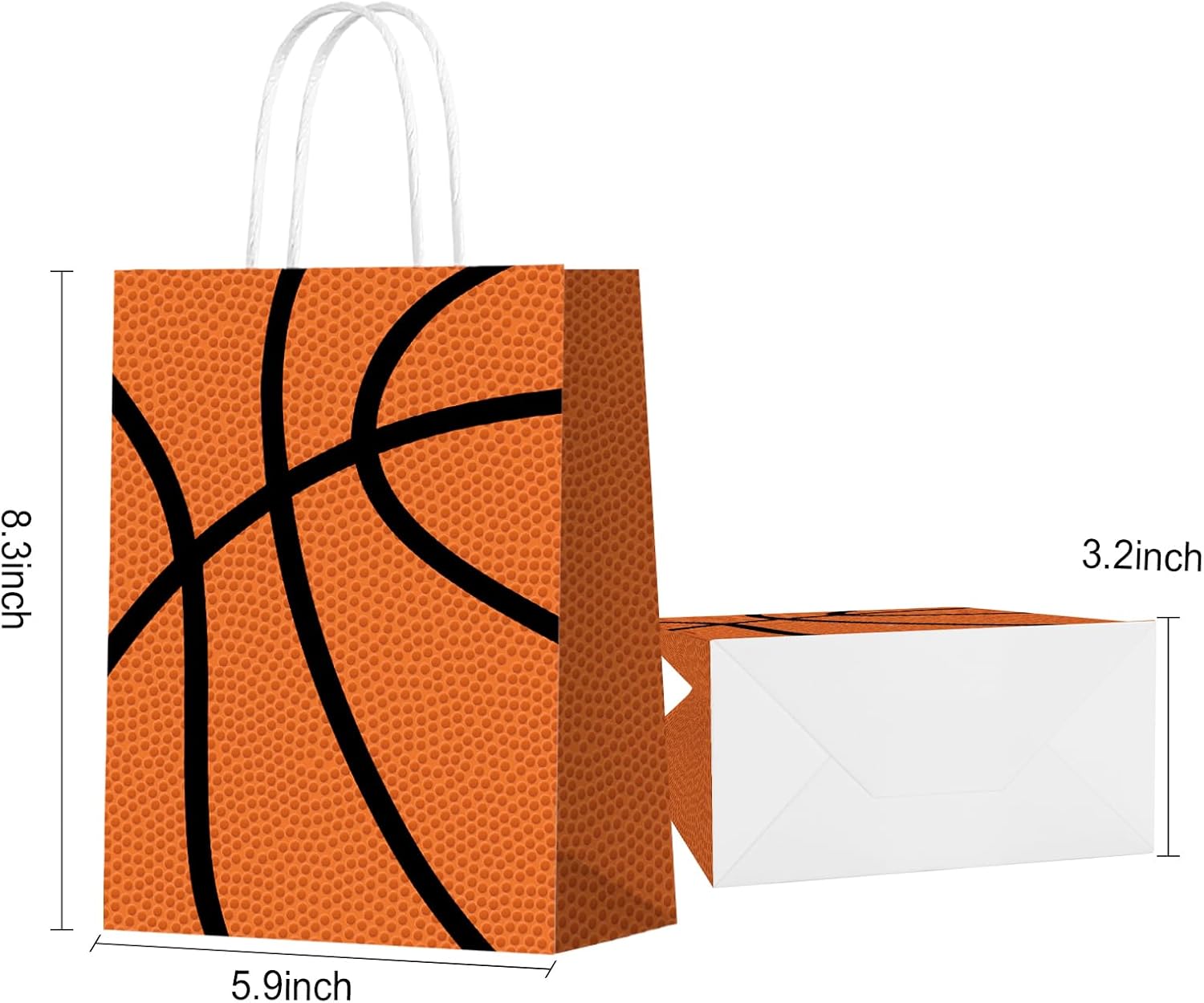 KERINGO 16 PCS Basketball Party Decorations Basketball Gift Bags with Handles for Basketball Birthday Party Supplies Basketball Candy Treats Bags Basketball Party Favor Bags Basketball Goodie Bags - Image 4