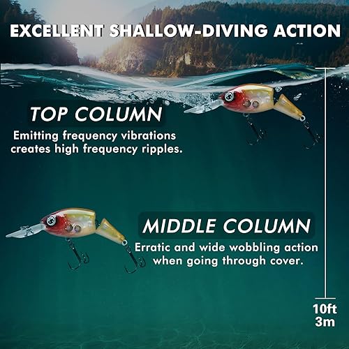 Miniatura 83 de TRUSCEND Swimmax - Señuelos de pesca realistas para agua salada y agua dulce, para trucha lucioperca, lucio, salmón azul, cebo, pesca de lubina, A-4