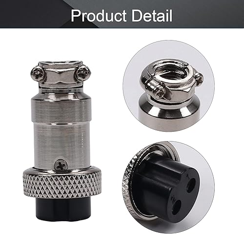 Miniatura 7 de Heyiarbeit Plata GX16-3 7A 3P conector de aviación hembra panel de alambre eléctrico chasis accesorios conector de metal aviación 1 unids