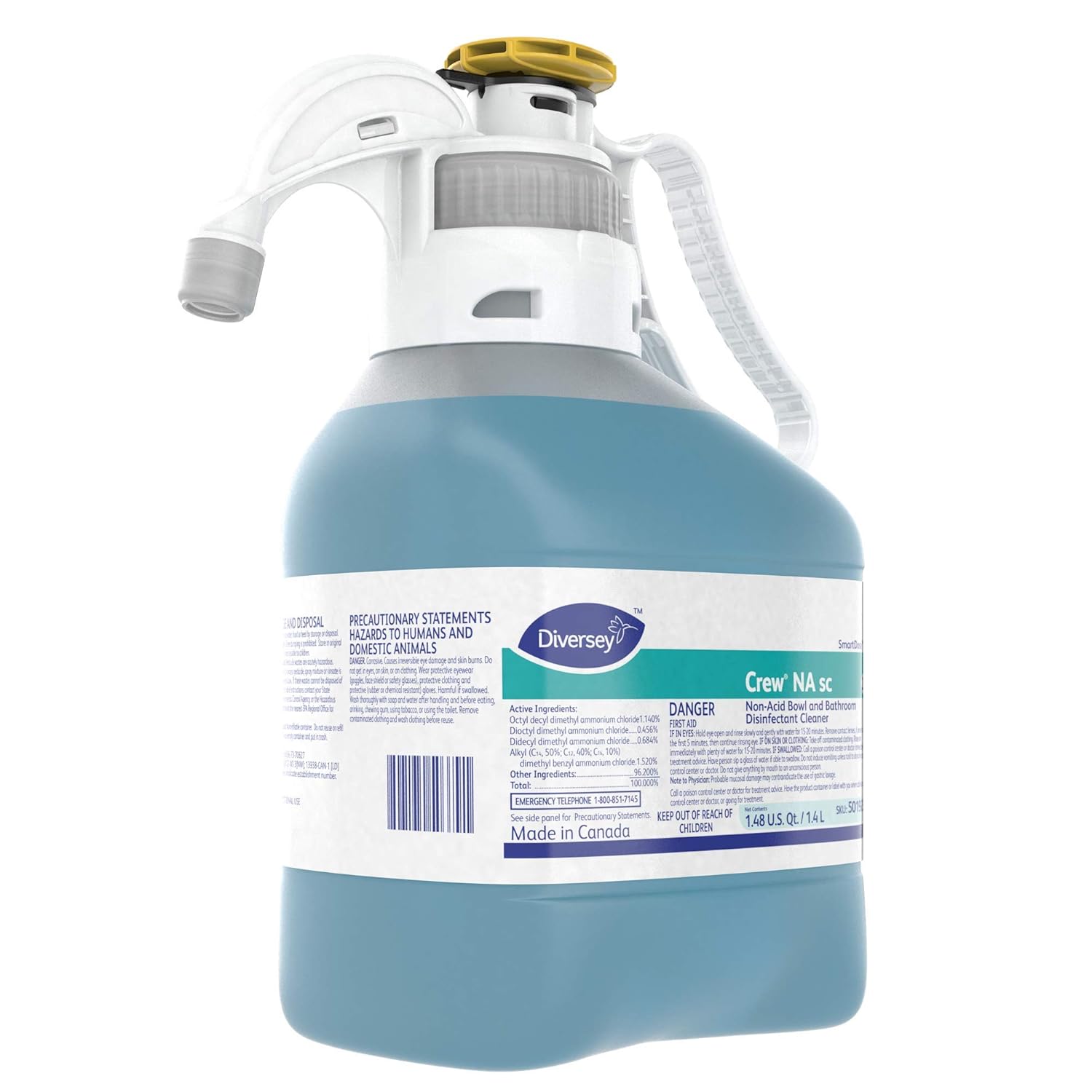 Diversey-5019237CT Crew Non-Acid Bowl and Bathroom Disinfectant Cleaner - Blue : Health & Household