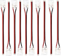 Vista 17 de Conectores de tira LED LightingWill 2 pines de 8 mm, 10 piezas de conectores LED sin soldar para tiras de luz LED de un solo color, compatibles