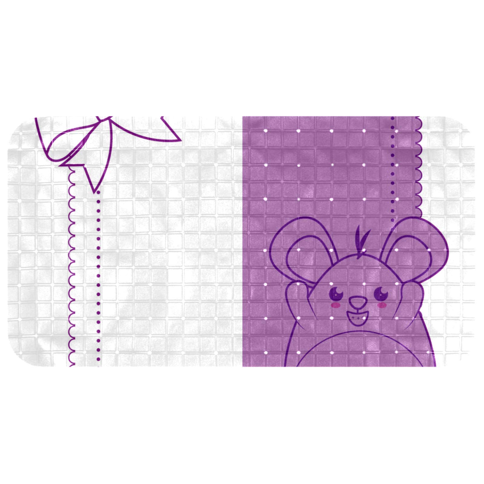 Tapis de bain pour baignoire évacuation eau sécurisée souris