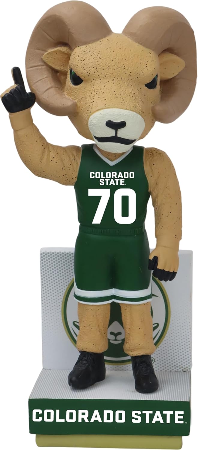 CAM The Ram Colorado State Rams Green Jersey Bobblehead College