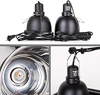 Vista 3 de REPTI ZOO Lámpara de reptil, 2 paquetes de tapa de lámpara de cúpula de 5.5 pulgadas de profundidad, cubierta de reflexión óptica para terrarios