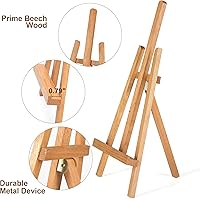 Vista 3 de Soporte de caballete de mesa de 16 pulgadas para pintar lienzo, caballetes de mesa para exhibir caballetes pequeños de madera, soporte portátil