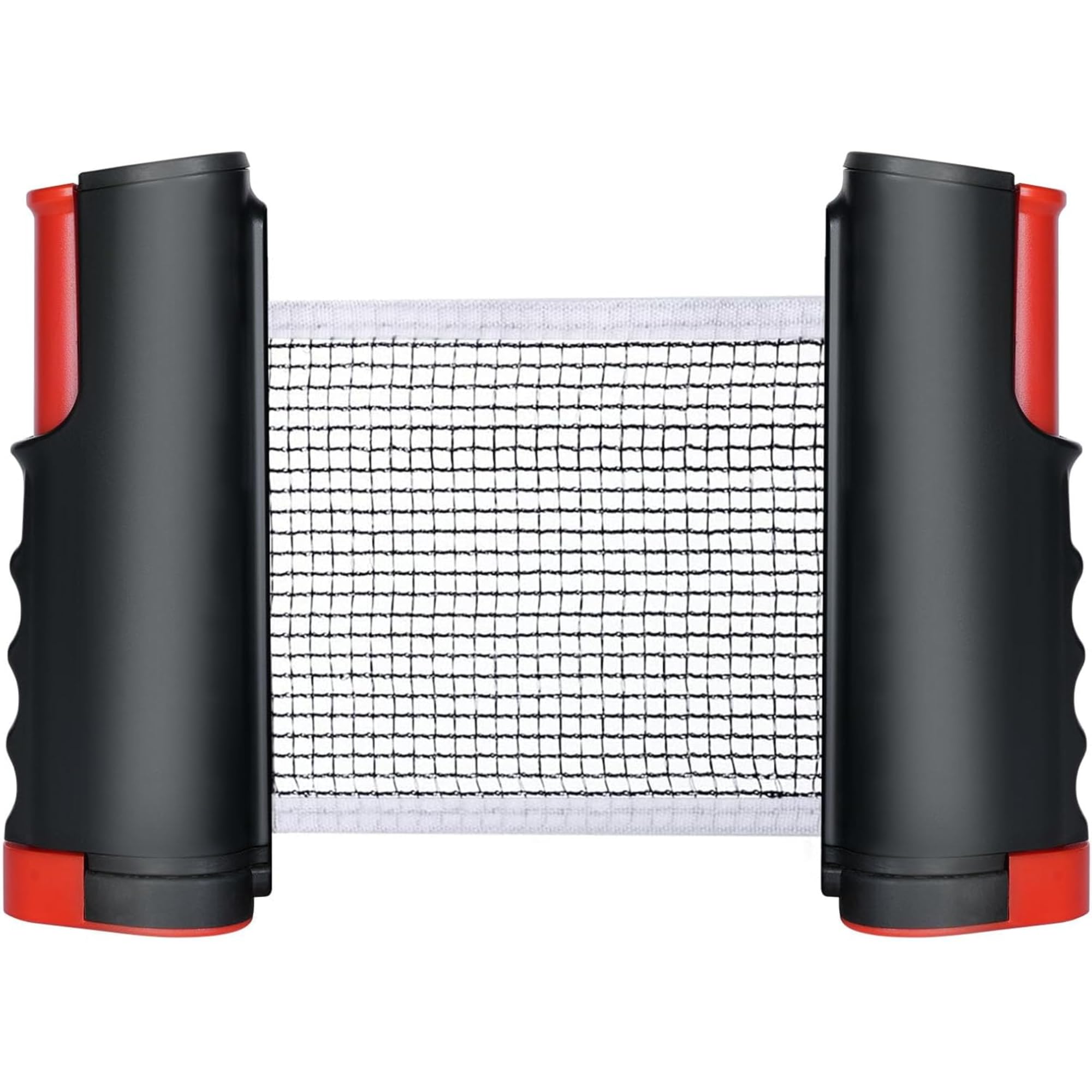 BURAKH Retractable Ping Pong Net - Portable Table Tennis Net Replacement Set for Indoor Table Games Adjustable Clip-On Net for Ping Pong Table, Office Desk, Home Kitchen or Dining Table (Black)
