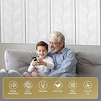 Vista 7 de TONOR 4 PCS Acoustic Panels, 47.2″ x 23.6″ x 0.35″ Leaf Pattern Soundproof Wall Panels, Full Self-Adhesive, Sound Absorbing Panels for Echo