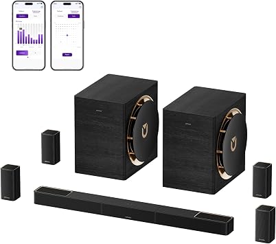 ULTIMEA Skywave X100 Dual 9.2.6 Wireless AVR Grade Surround Sound Bar | THX-Tuned, w/Dolby Atmos & DTSX, Dual 10 Subwoofers, 18Hz Low Frequency, 2000W Peak Power, GaN Amplifier, 8K Pass-Through