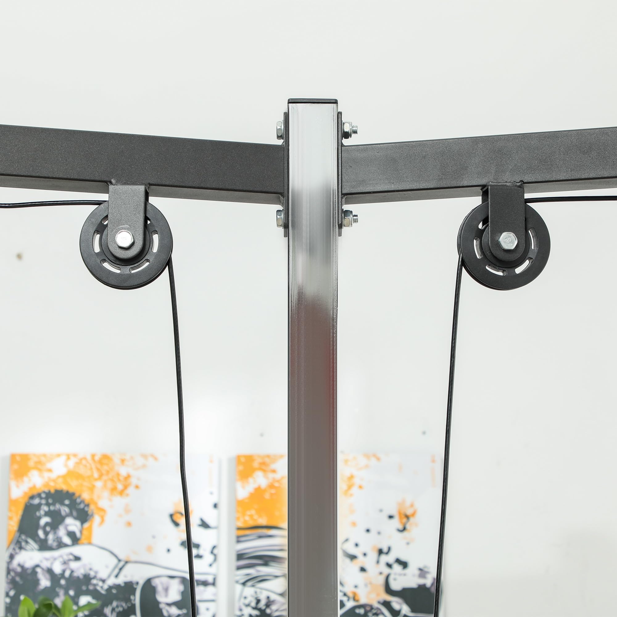 SPORTNOW Smith Machine Multiestación de Musculación Máquina Multifunción de Musculación con Soporte para Sentadillas y Barra para Pesas para Entrenamiento Fitness en Hogar Negro
