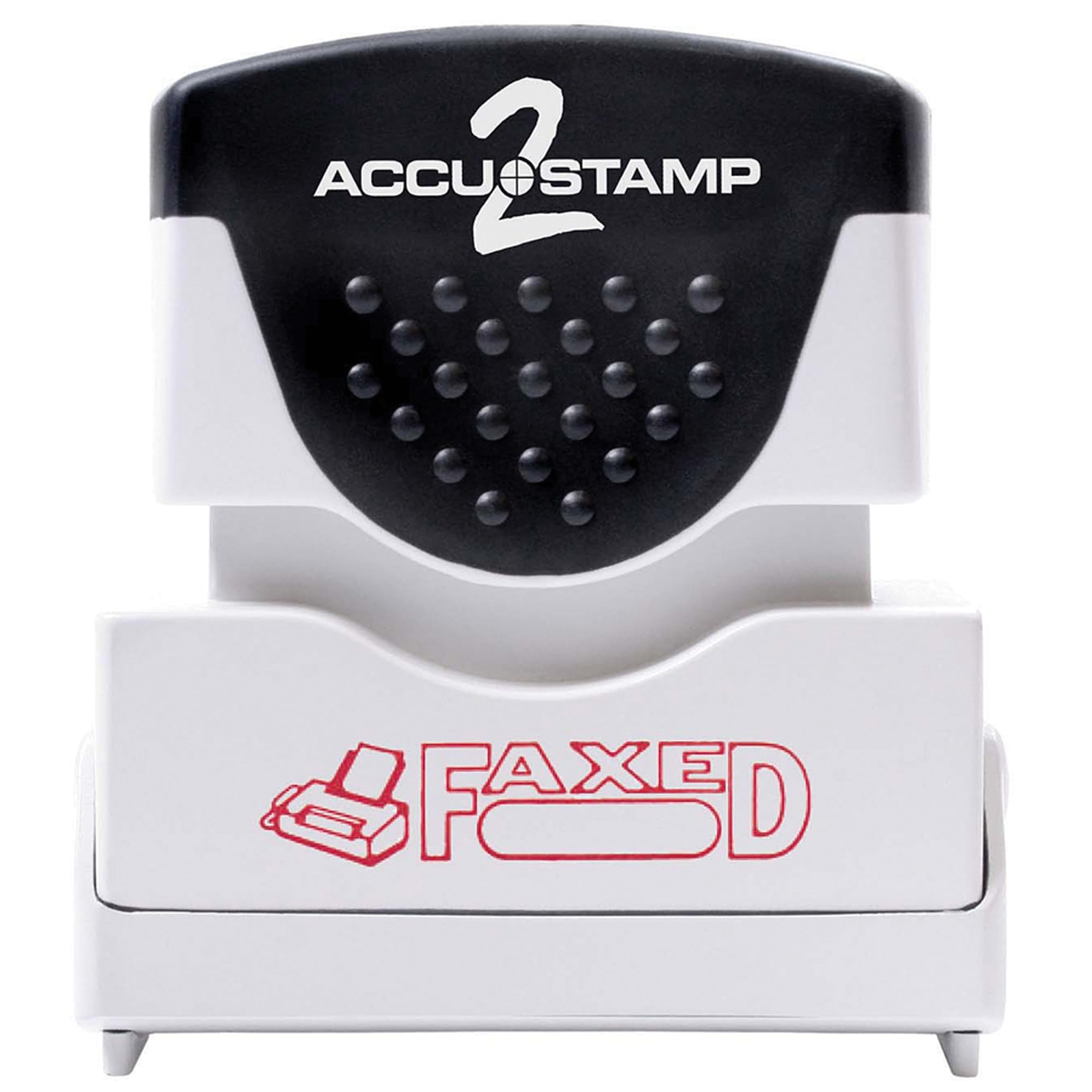 ACCU-STAMP2 Message Stamp with Shutter, 1-Color, FAXED, 1-5/8" x 1/2" Impression, Pre-Ink, Red Ink (035583)
