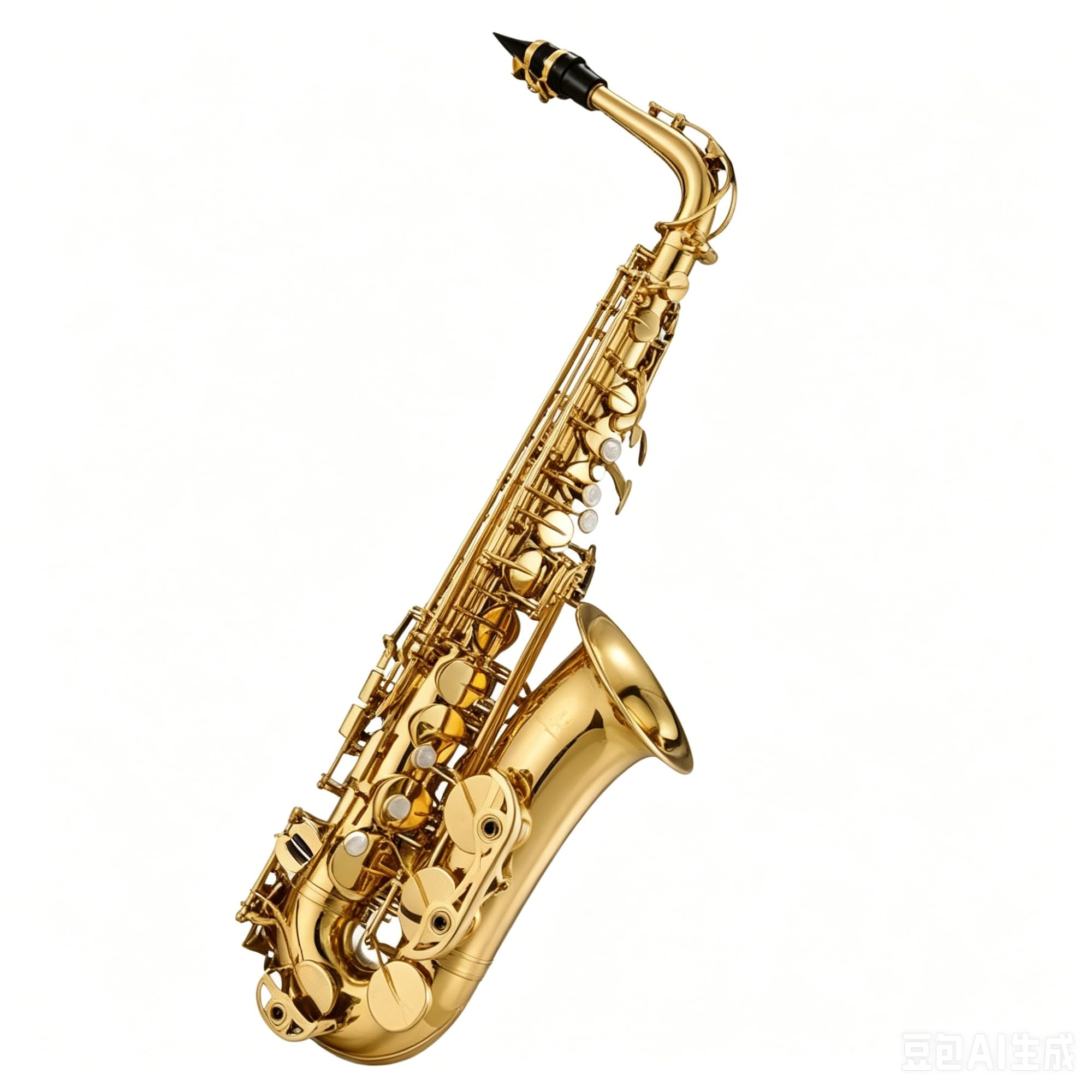 Sassofono contralto in ottone E-Flat, strumento musicale for principianti, sassofono laccato oro con custodia protettiva(Student)