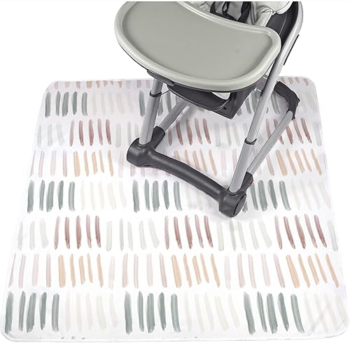 JumpOff Jo - Tapete grande para salpicar debajo de la silla alta, asiento elevador, mesa, atrapa alimentos - Protege el suelo y la alfombra de