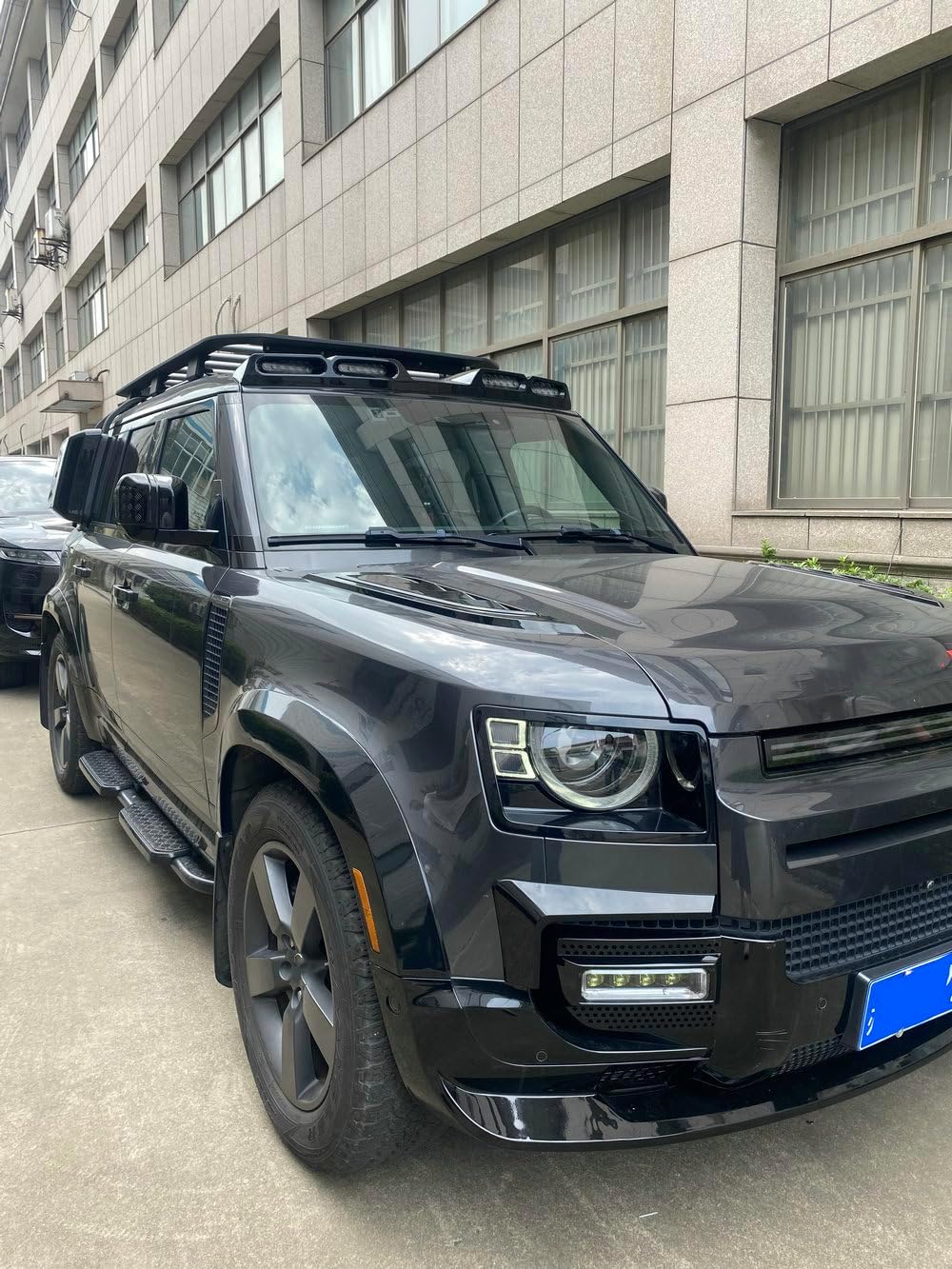 FTAPACCE 2PCS Aluminum Side Steps Running Boards Nerf Bars Fits for Land Rover Defender 110 130 4 Door L851 2020-2025