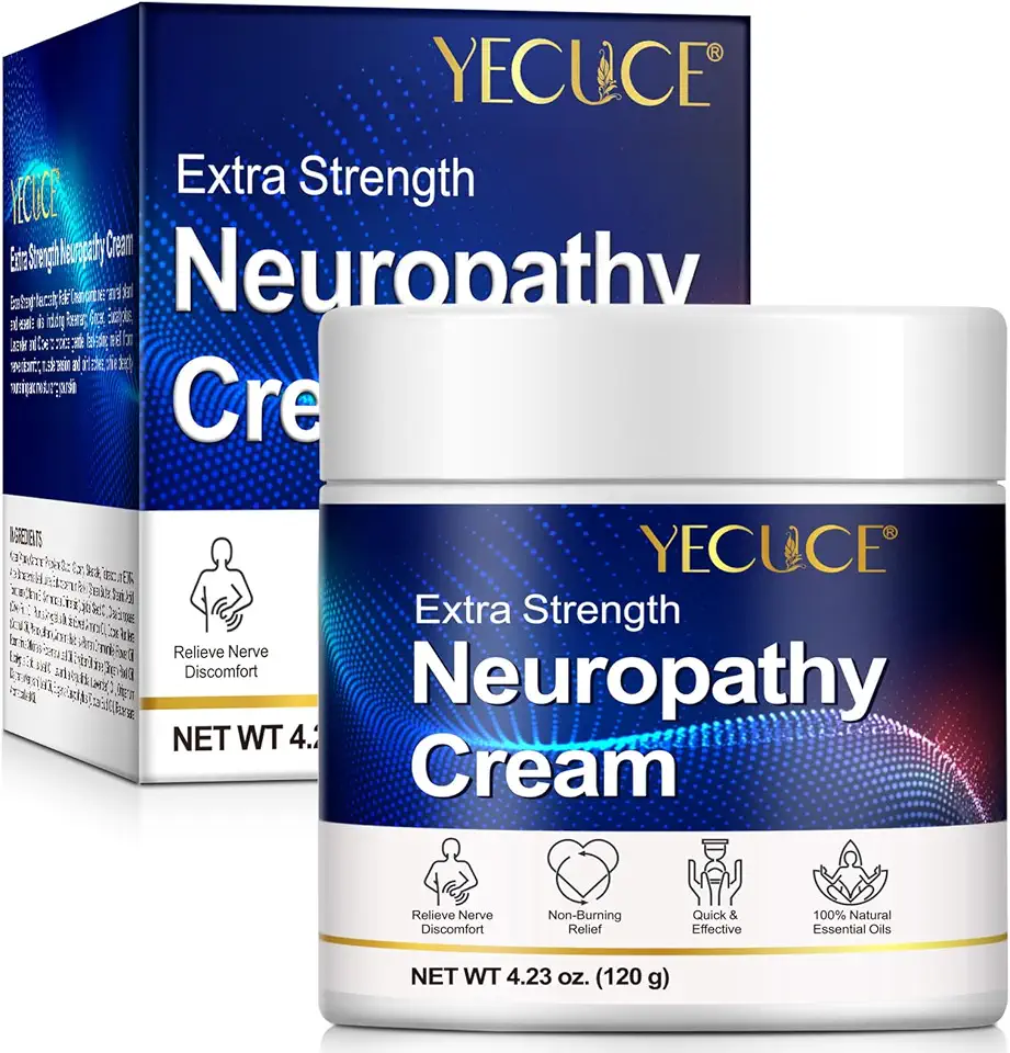 Neuropathie Creme extra Stärke, Schmerzen zu stoppen, Nervenschmerzen Relief Creme für Füße, Beine, Hände, Rücken mit Arnika Lavendel B6, natürliche Calm Massage Gel für Muskeln & Gelenk