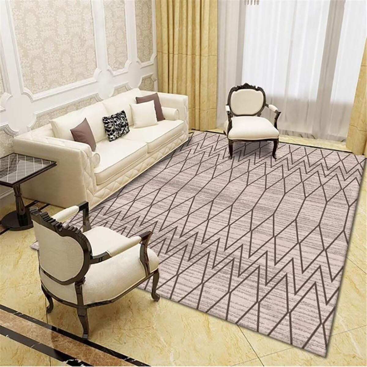 Tapis saalon et bureau de chambre pour ambiance déco moderne
