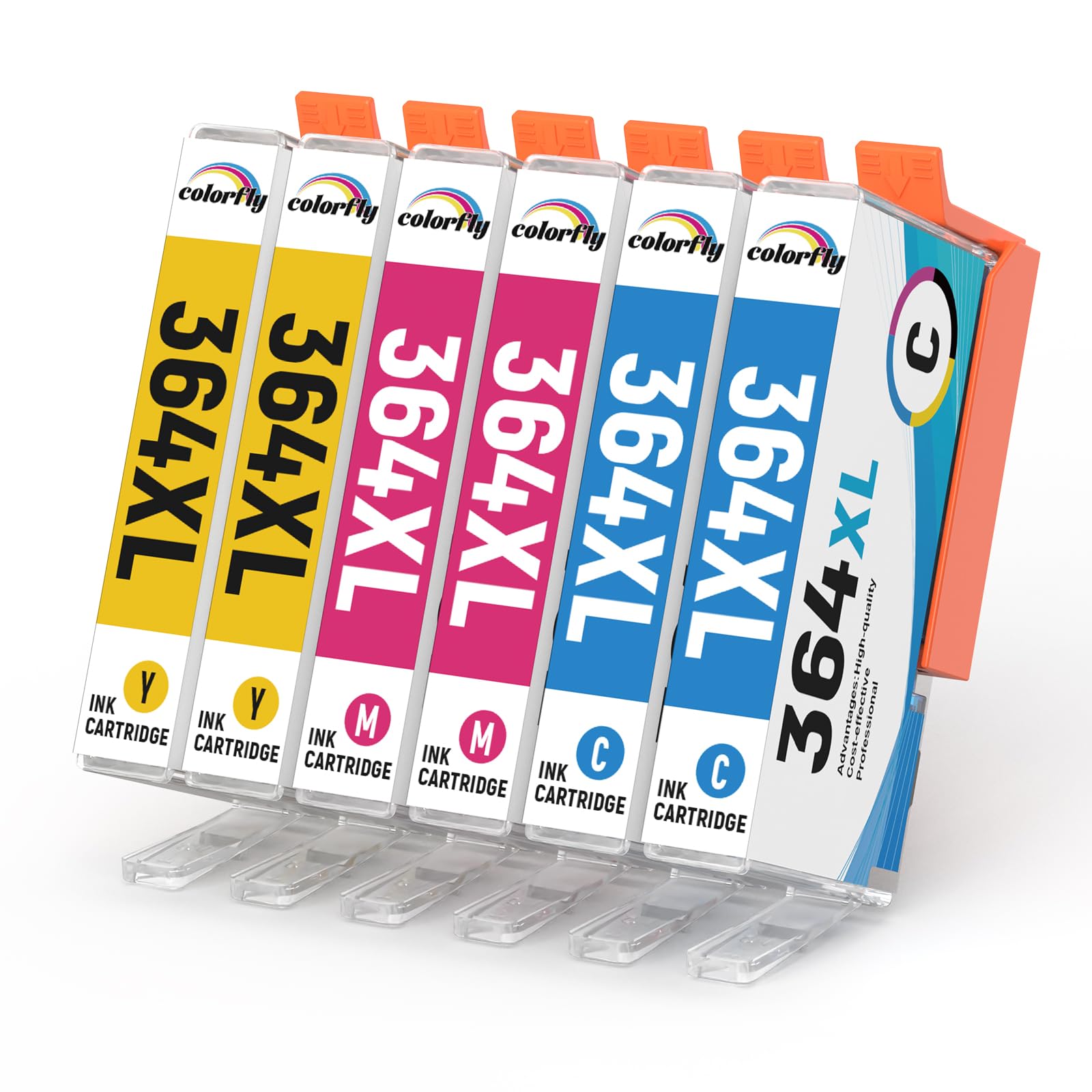 364XL Cartucce Compatibili per 364 364 XL Cartucce a Colori per Photosmart 5520 5510 5520 5524 6520 5515 7520 Deskjet 3520 Officejet 4622 (2 Ciano, 2 Magenta, 2 Giallo)