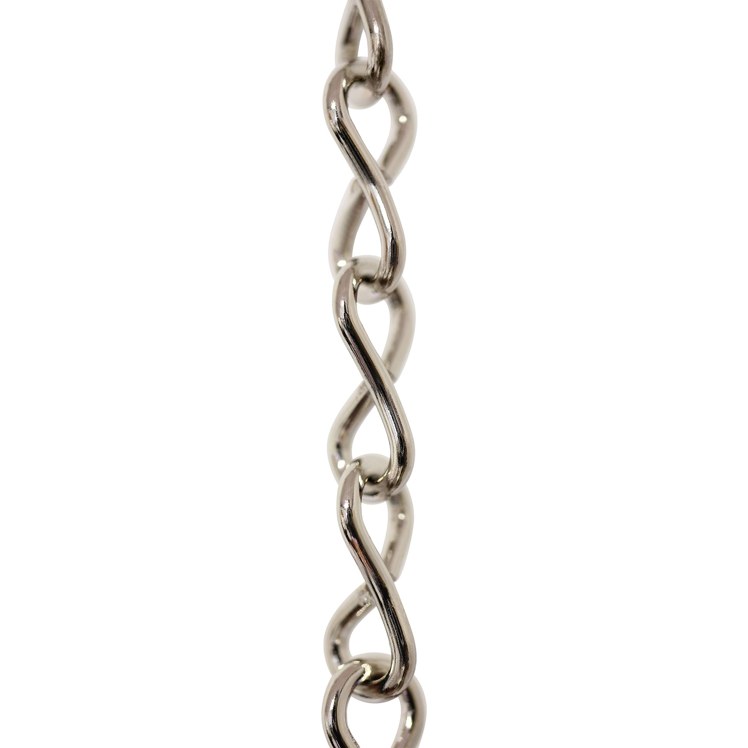 RCH Hardware CH-S50-16-PN Steel Fixture Chain, 14 Gauge, Polished Nickel