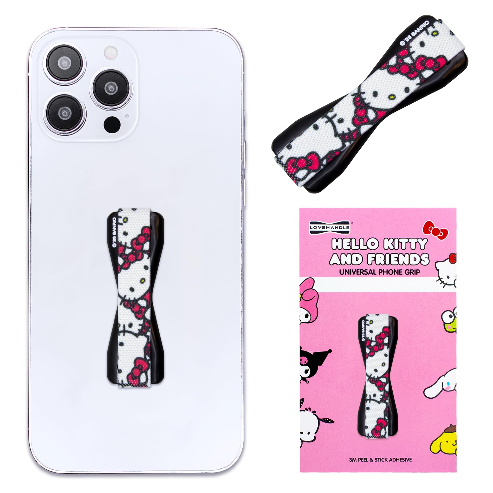 LOVEHANDLE Universal Phone Grip - Hello Kitty Pattern