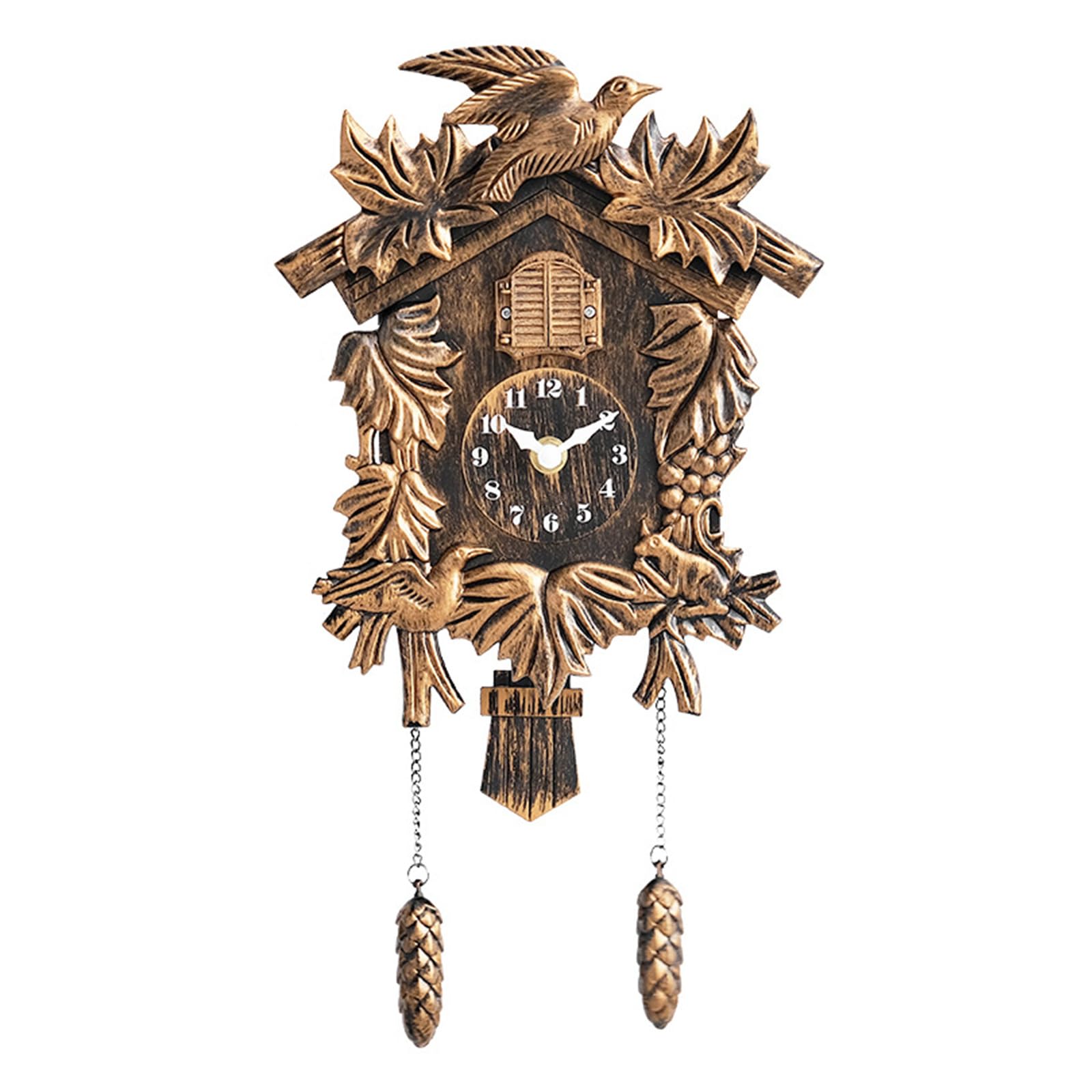 JSGHGDF Cuckoo Pendulum Clock with Moving Bird and for Home Decor Cuckoo Wall Clock Battery Operated Bird Fun Interactive Pendulum Sound