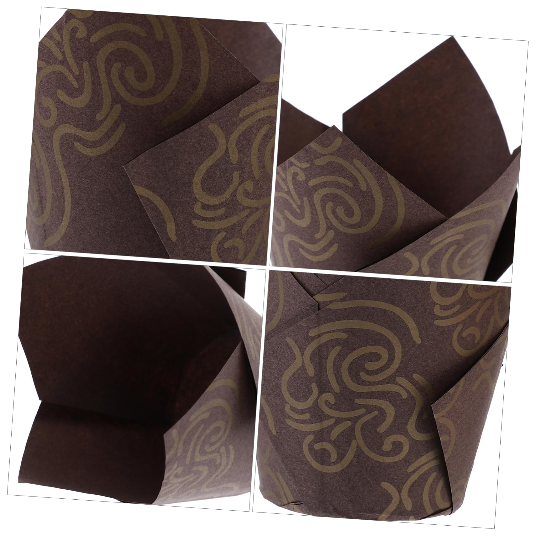 SOLUSTRE 2 Sätze Muffinförmchen Tulip Cupcake Liner Backpapier Ölbeständige Papierbecher Für Hochzeiten Partys Und Feierlichkeiten Dekorative Backzubehör Für Cupcakes Und 250 Stück * 2