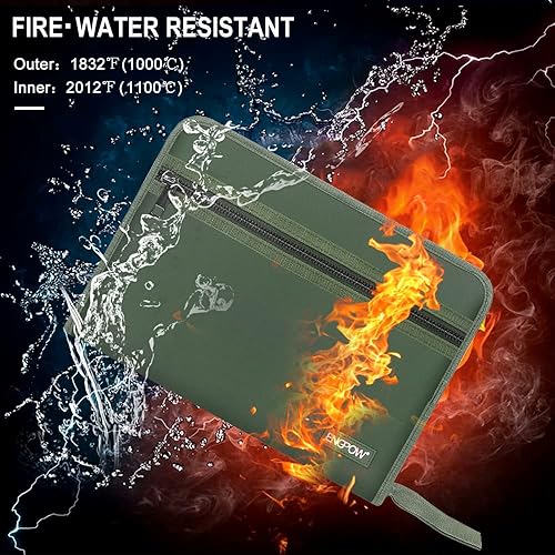 Miniatura 3 de ENGPOW Carpeta expandible de 13 bolsillos, carpeta de archivos de acordeón ignífuga, organizador de documentos con cierre de cremallera, carpeta de