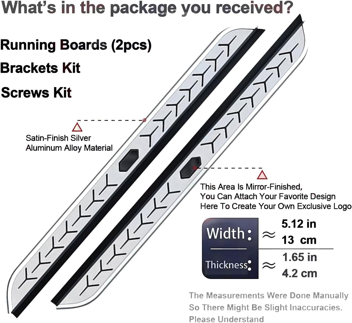 2PCS Running Boards Fits for Volvo XC90 2019 2020 2021 2022 2023 2024 2025 Side Steps Side Stairs with Install Hardware Brackets(Black Y Style)