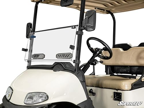 Miniatura 3 de Corsa - Parabrisas abatible ventilado azul para carrito de golf E-Z-GO RXV 2008-2019, policarbonato resistente a los arañazos de 14 pulgadas,