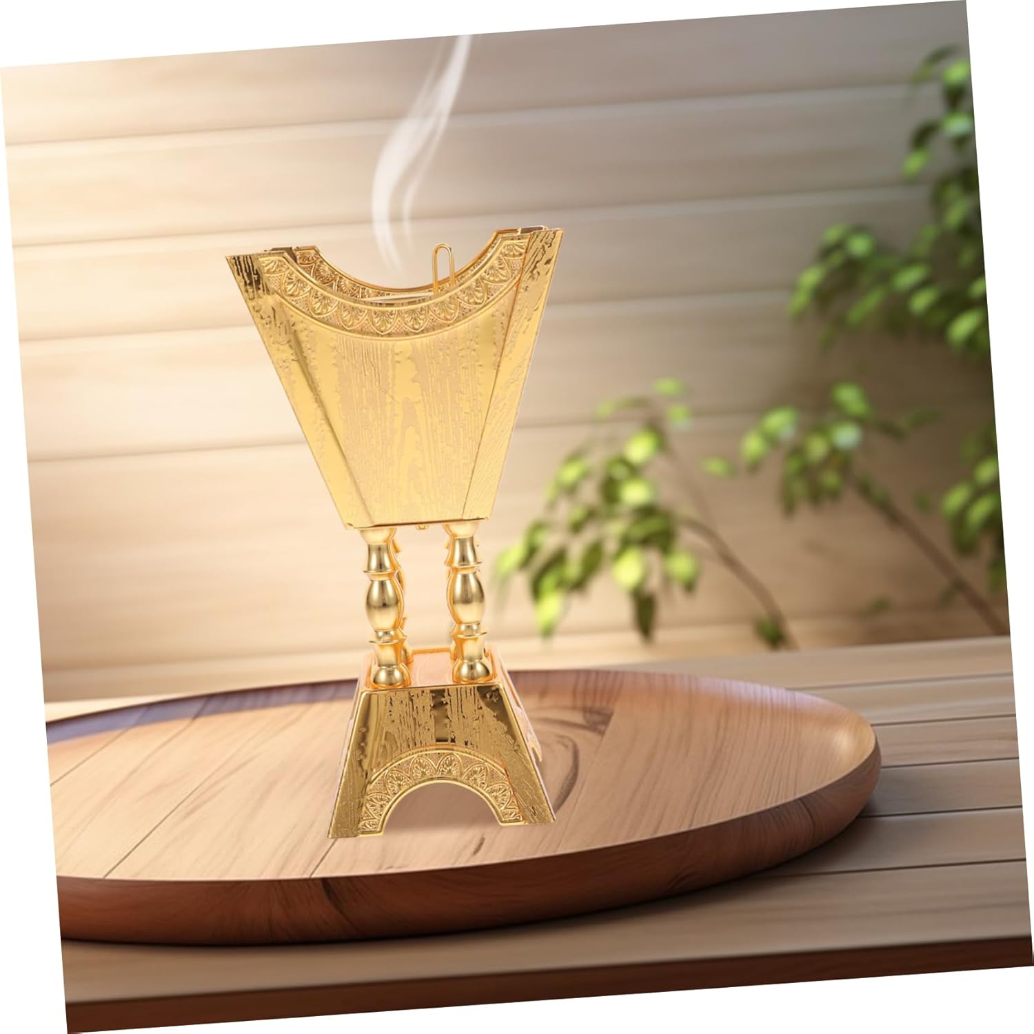 Garneck Cultural Style Incense Burner Electric Aromatherapy Censer Small Desk Accessory Bakhoor Burner Zen Decor for Home