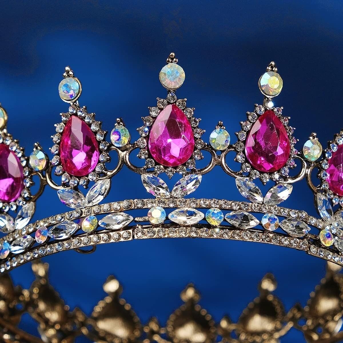 Crystal Tiara for Women, Rhinestone Bridal Crown, Elegant Headdress for Weddings, Proms & Special Occasions