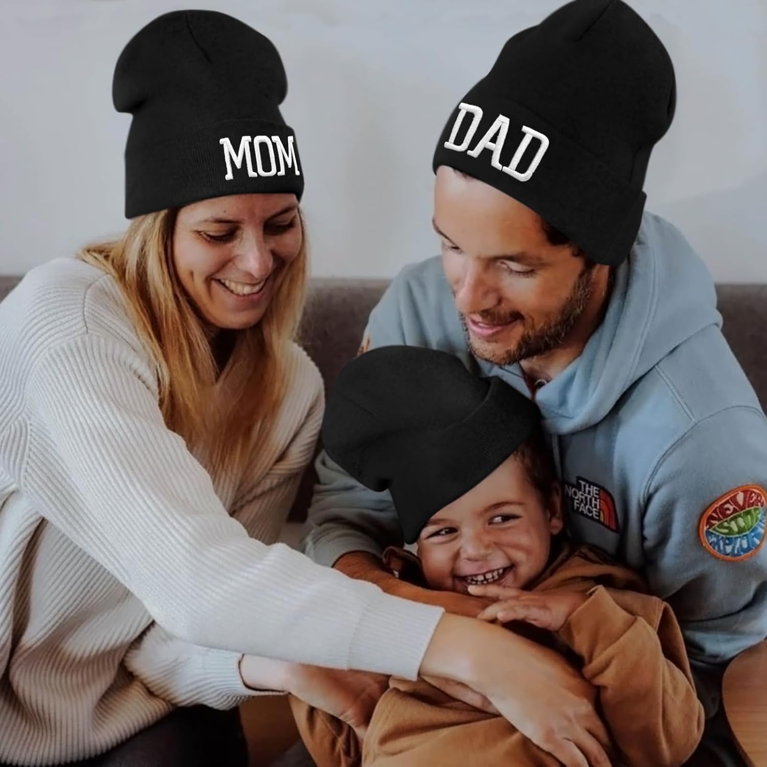 Mommin' Hat Funny Beanie for Women for Mom & Mama, Winter Warm & Soft Knit Hats - Image 5