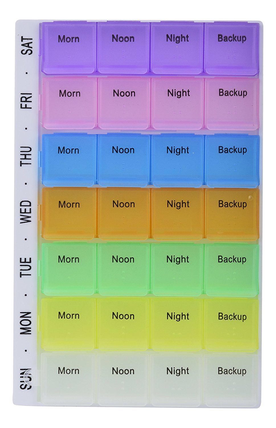 GLIVE (LABEL) Weekly 7 Days Tablet Box Holder Medicine Storage Organizer Container Pill Medicine Organizer Reminder Storage Box for Week - 28 Compartment for Pills/Vitamin/Fish Oil/Supplements
