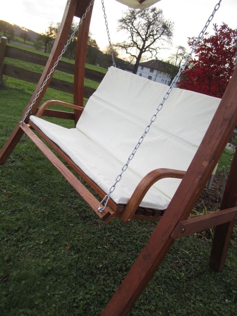 AS-S Columpio de Hollywood Columpio de jardín Columpio de Madera de Madera Alerce Modelo KUREDO103OD